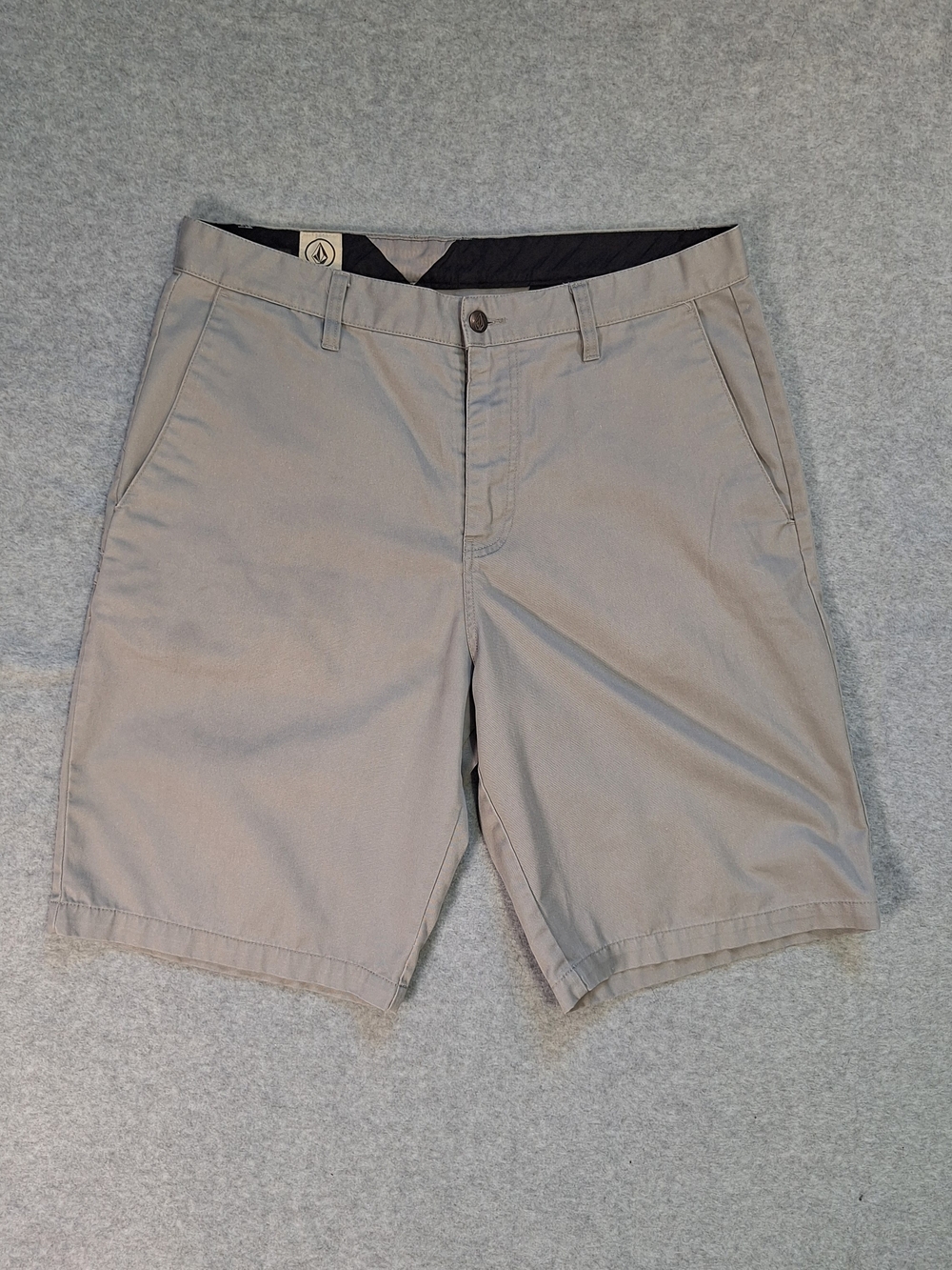 Volcom Mens Casual Chino Shorts Size 34 Grey